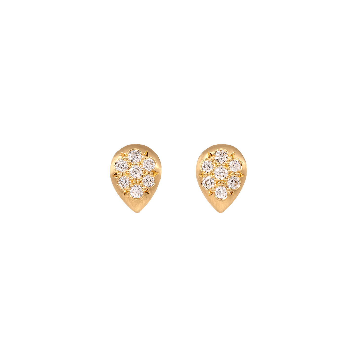 Caroline Ellen Pave Diamond Tear Drop Studs