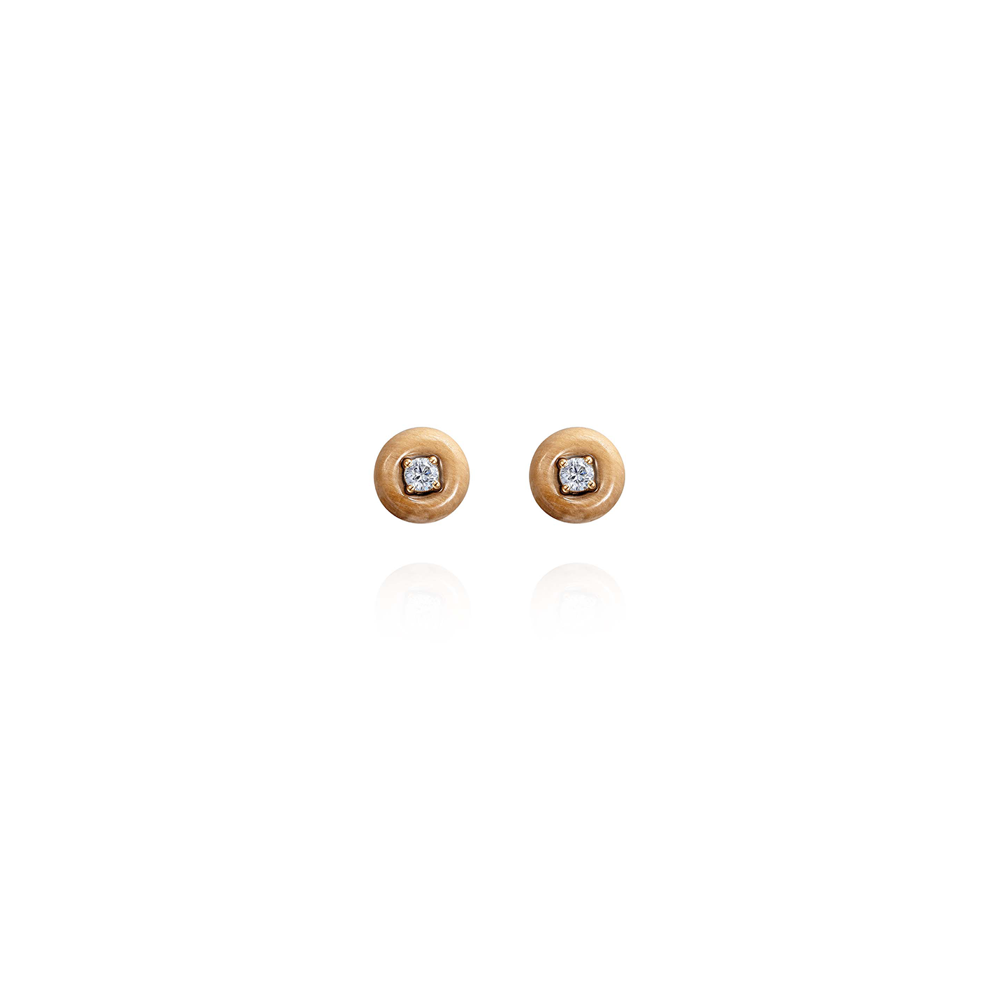Fernando Jorge 'Surround' Orbit Large Studs set with Petrified Wood