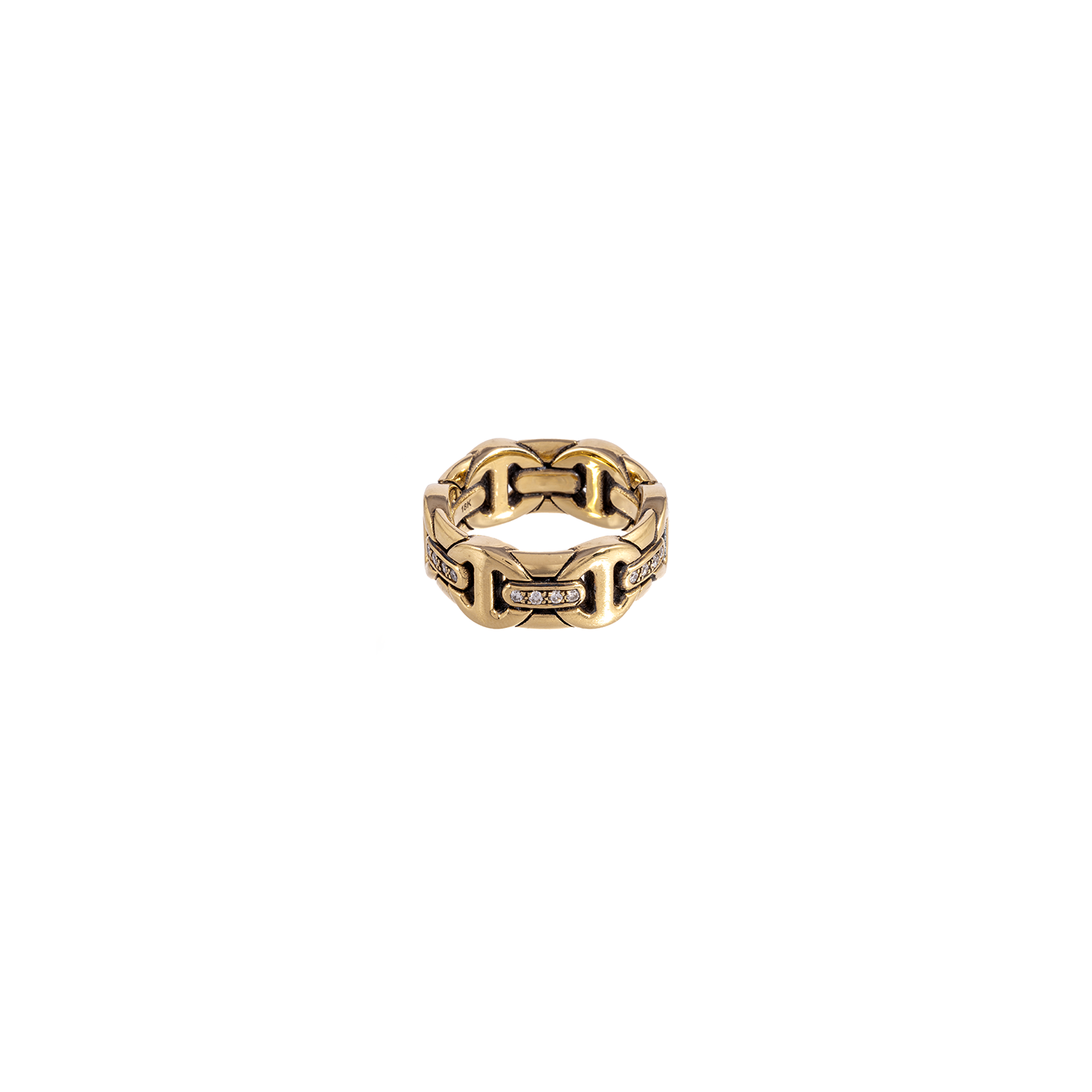 Hoorsenbuhs Wall Classic Ring with Diamond Bridges