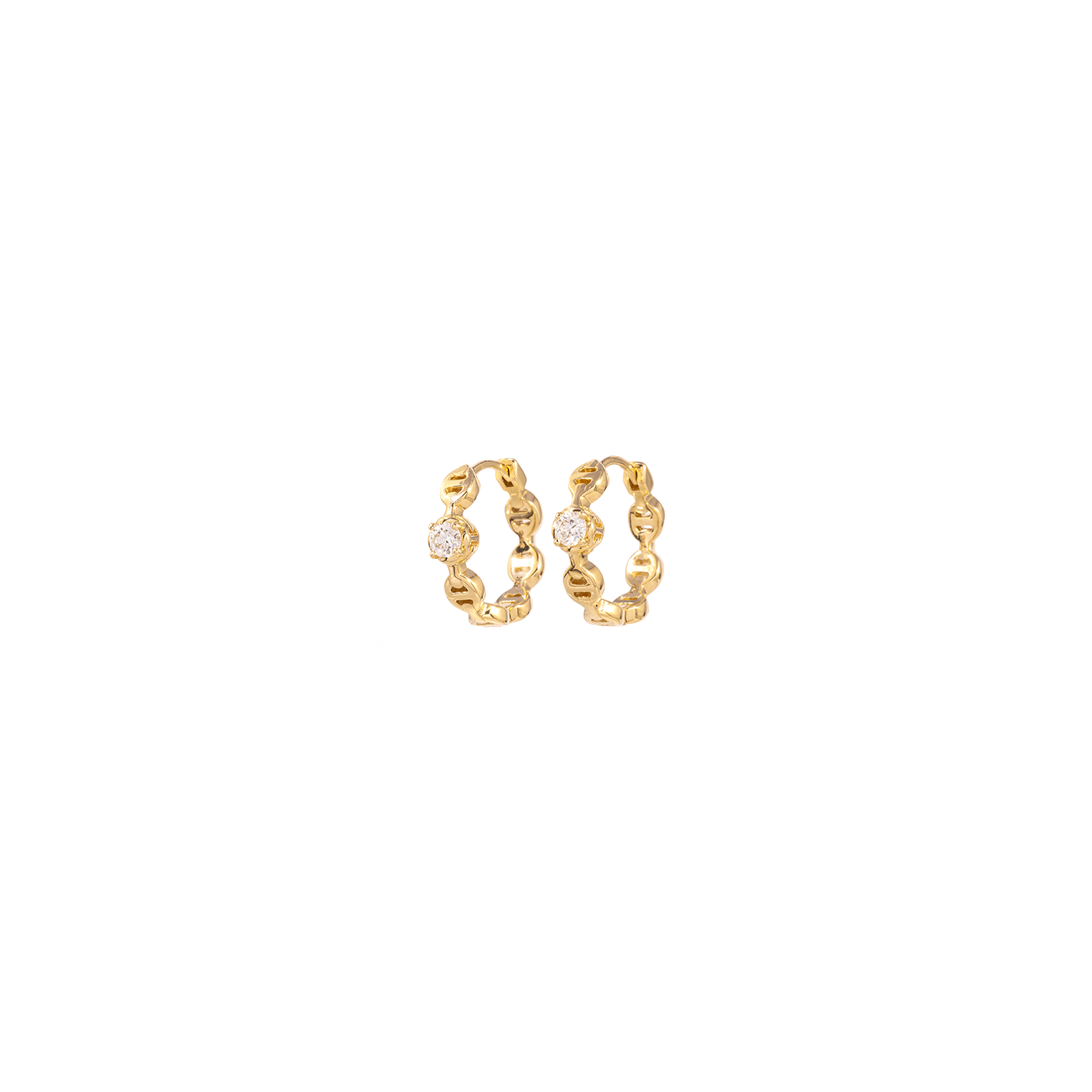 Hoorsenbuhs Micro Tri-Link Huggies with Diamonds