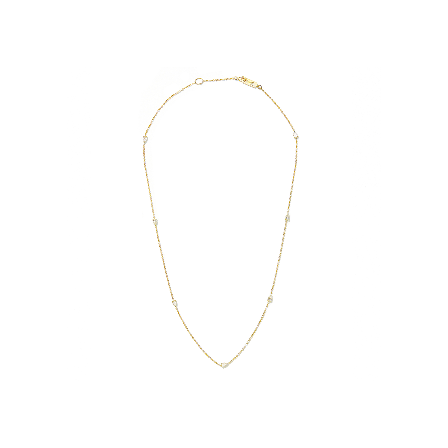 Eva Fehren Boa Offset Pear Diamond Chain