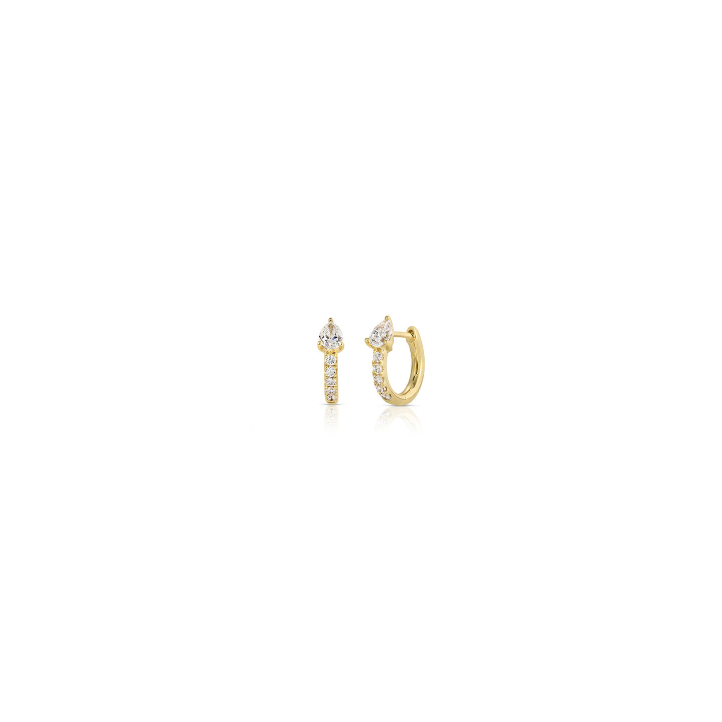 Anita Ko Yellow Gold and Diamond Huggie Hoop Earrings