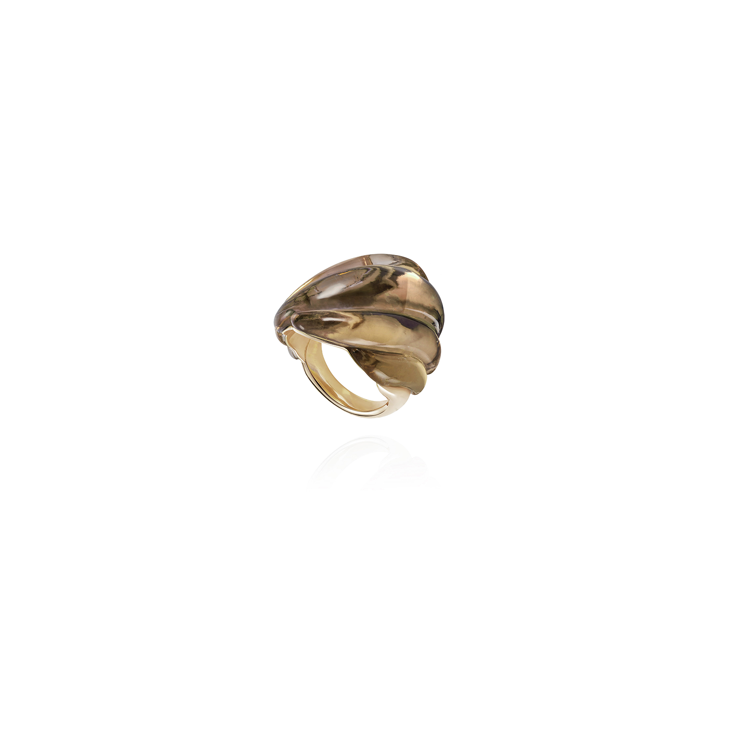 Fernando Jorge 'Flame' Gleam Ring set with Smoky Quartz