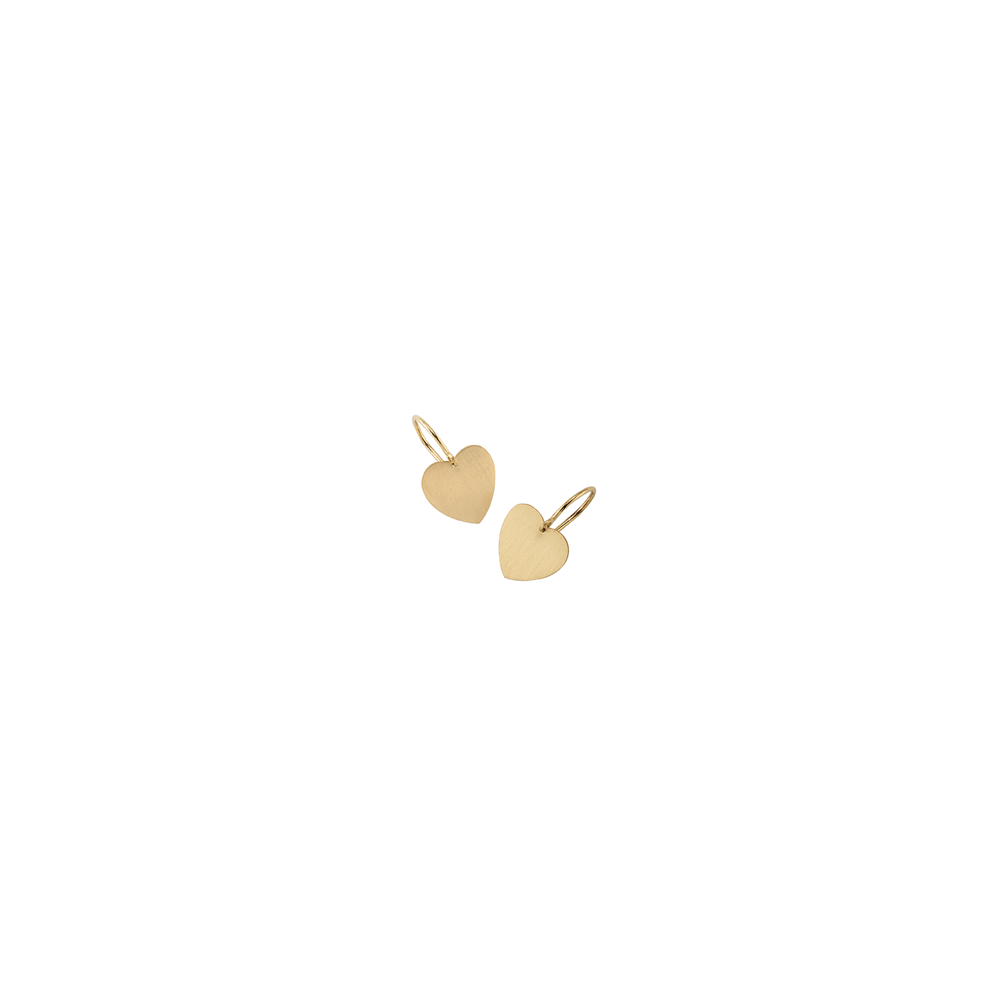 Irene Neuwirth 'Love' Flat Gold 12mm Heart Earring