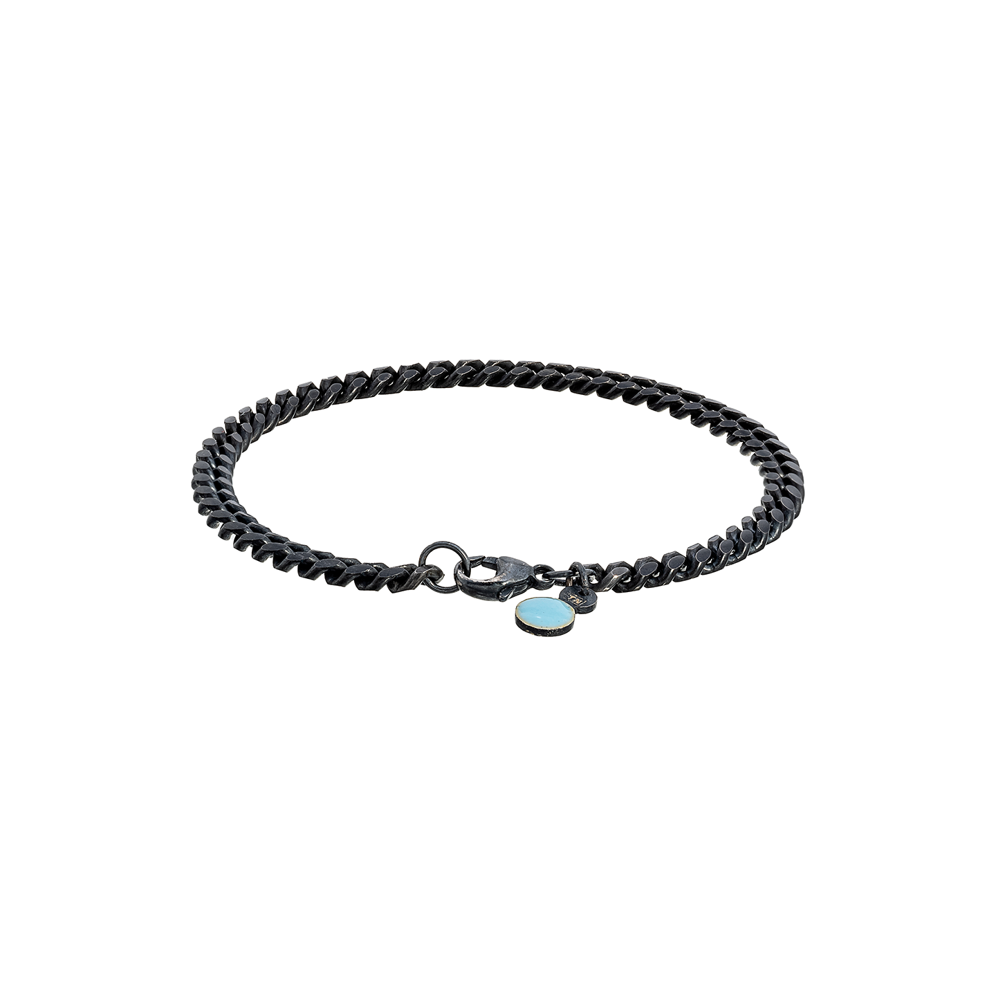 Tina Negri Link Bracelet with Enamel Tag