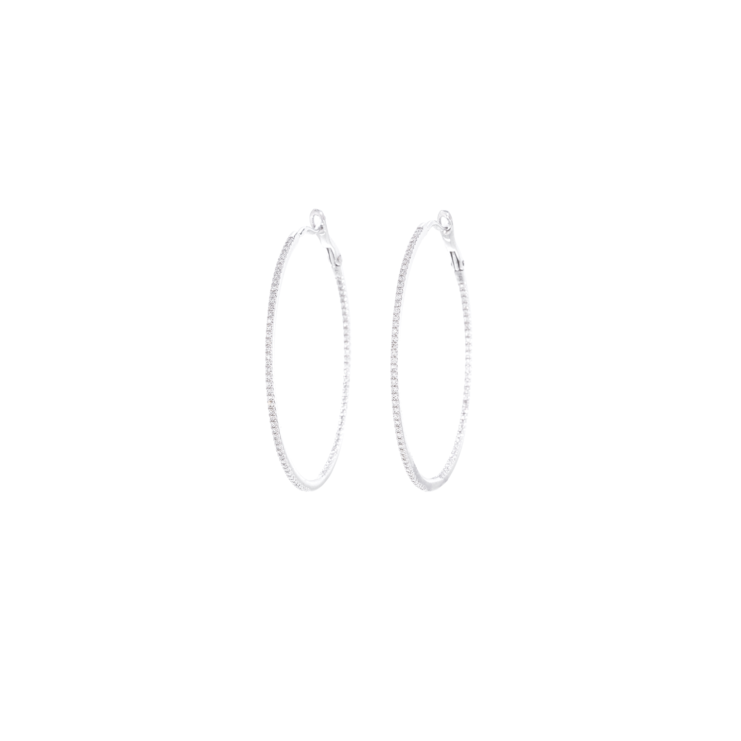 Kai Linz Round Diamond Hoop Earrings