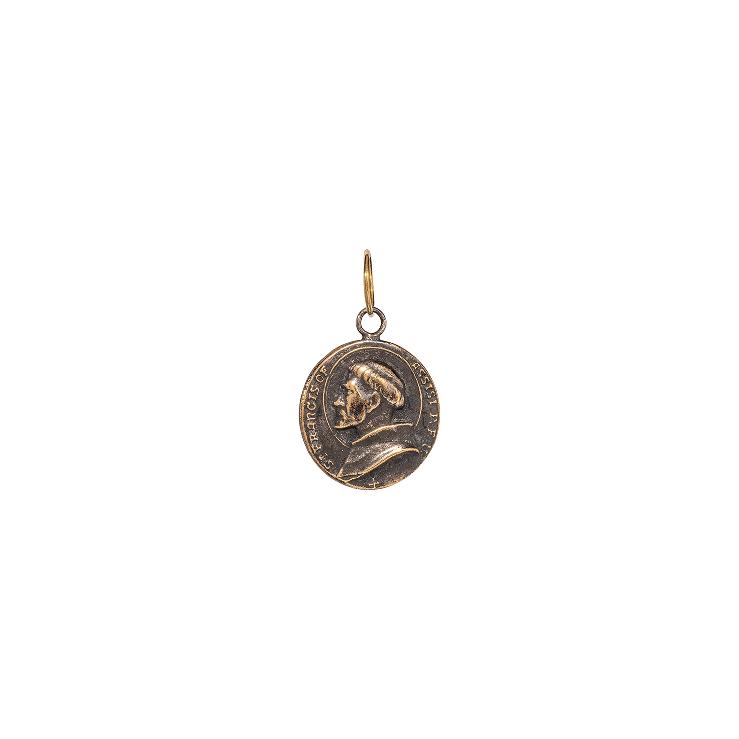 Tina Negri St. Francis of Assisi and St. Anthony Guard Pendant