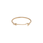 Nancy Newberg Yellow Gold Hook Bangle with Diamonds