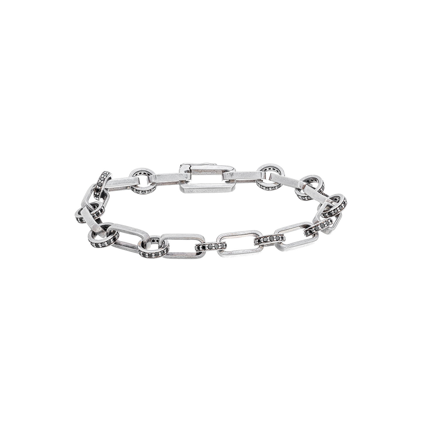 Nancy Newberg Silver and Black Diamond Bracelet
