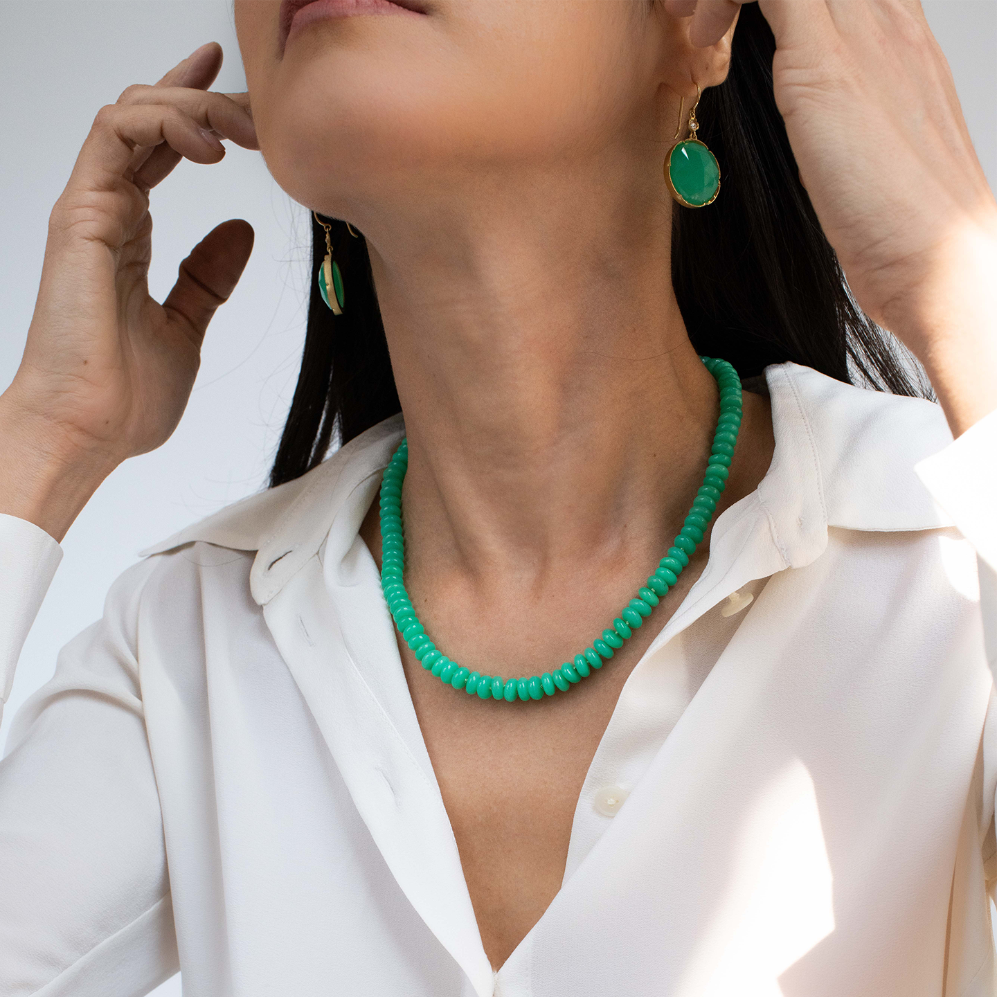 Irene Neuwirth Beaded Candy Chrysoprase Necklace
