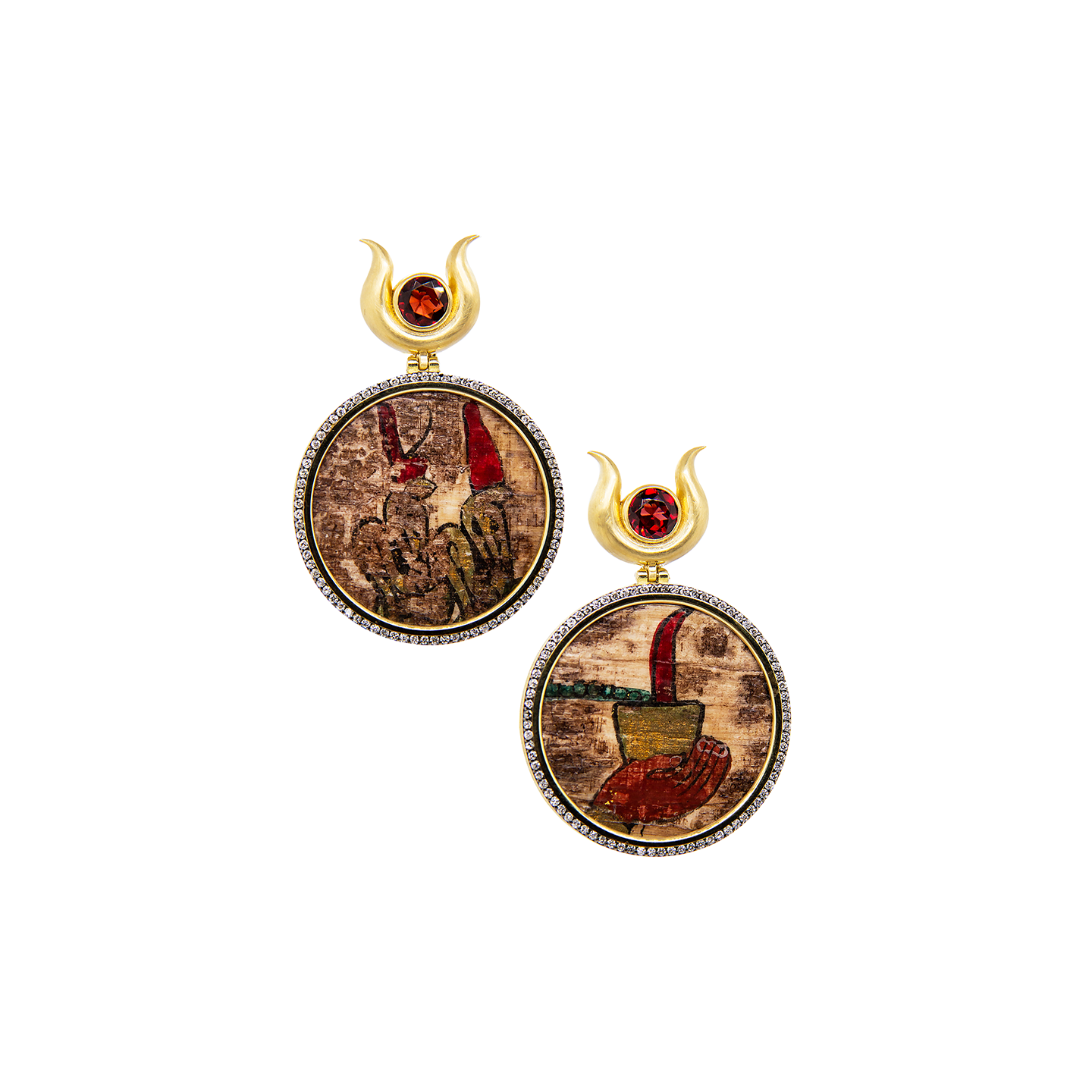 Silvia Furmanovich 'Egypt' Antique Papyrus Earrings