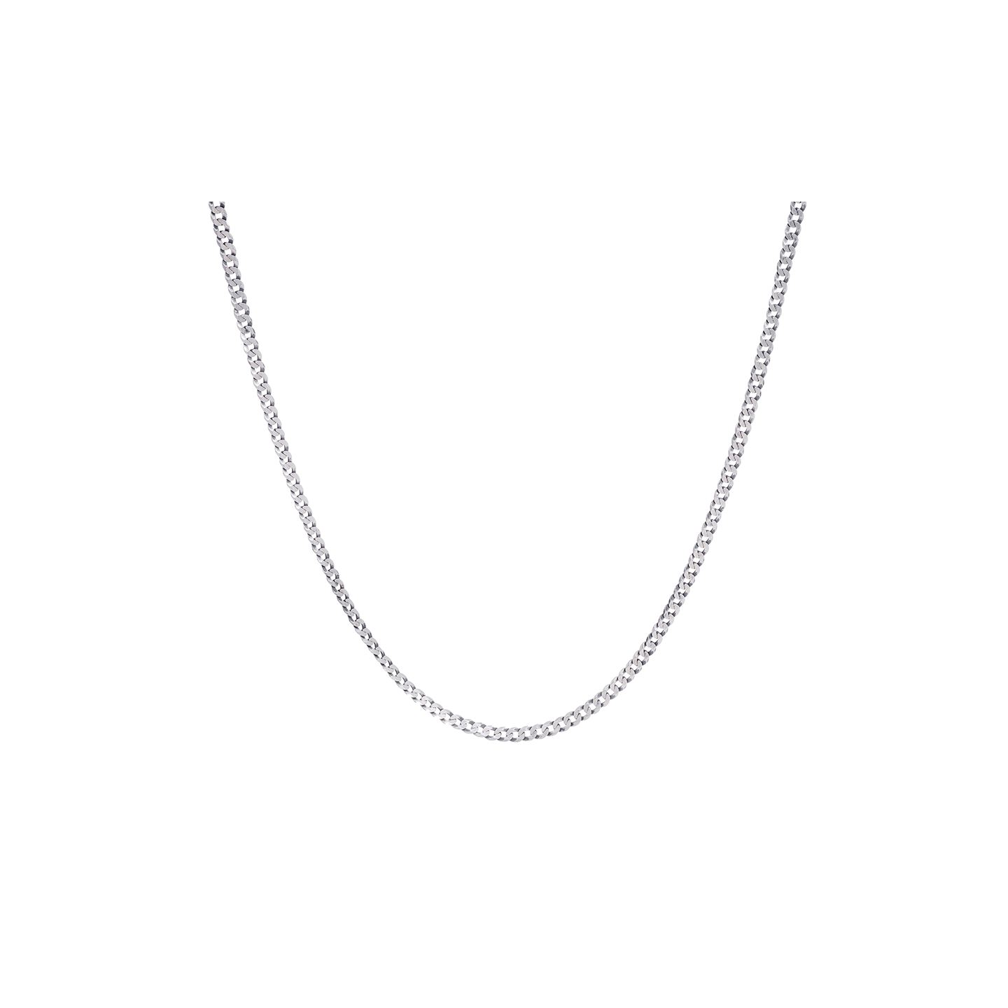 Tina Negri Sterling Silver Curb Chain Necklace
