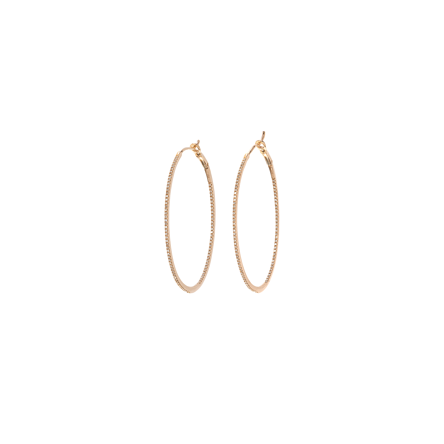 Kai Linz Diamond Oval Hoop Earrings