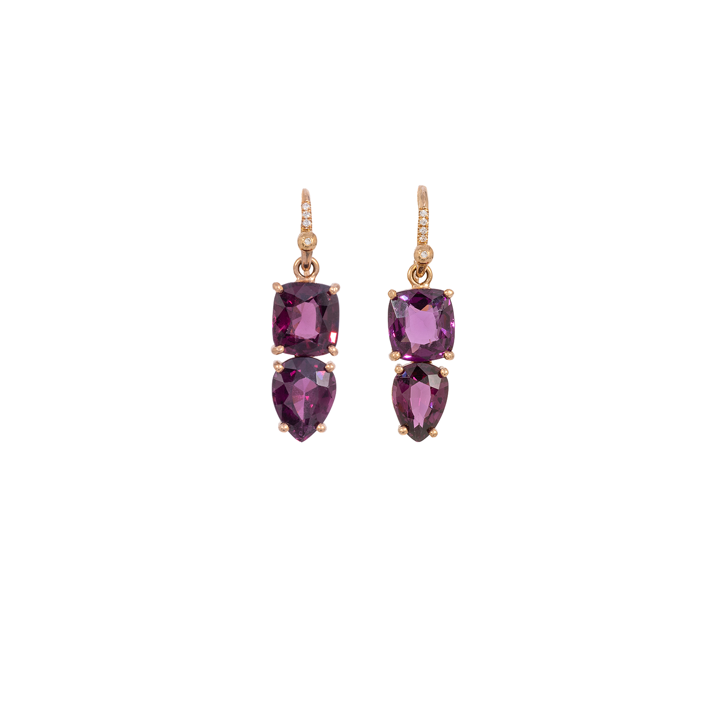 Irene Neuwirth 'Gemmy Gem' One-Of-A-Kind Garnet Two Stone Earrings