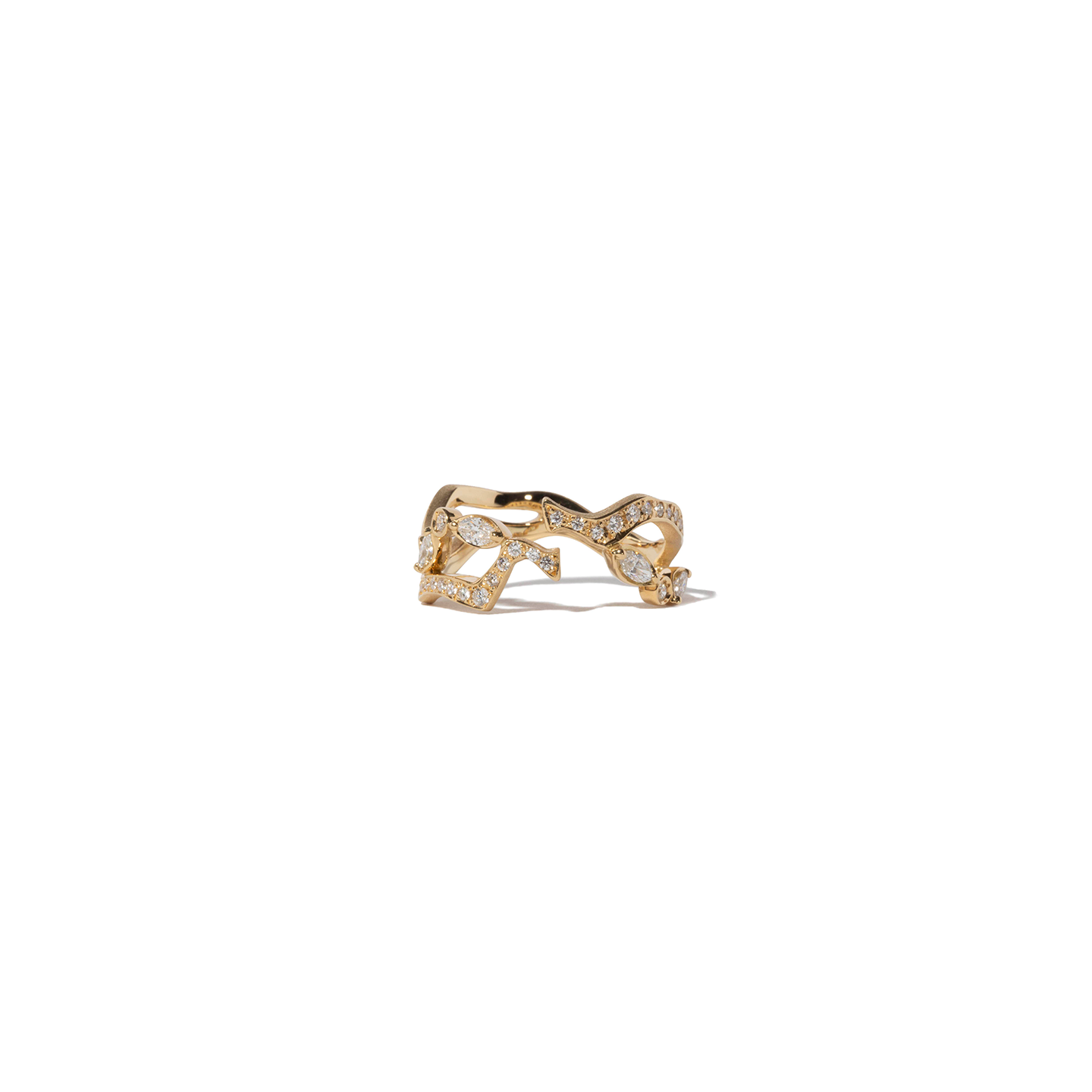 Milamore 'Kintsugi' Pave Diamond Ring II – The Loupe Jewelry Milamore 'Kintsugi' Pave Diamond Ring II – The Loupe Jewelry