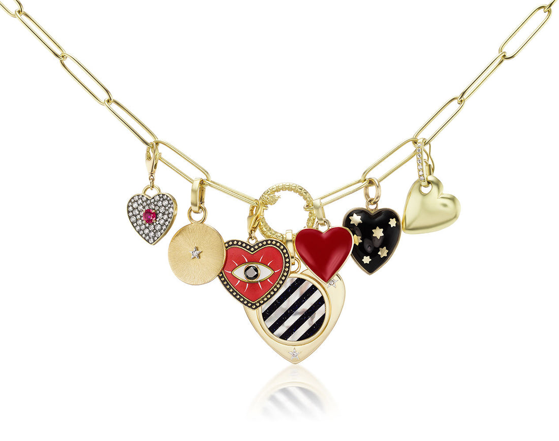 have a heart necklace with charms