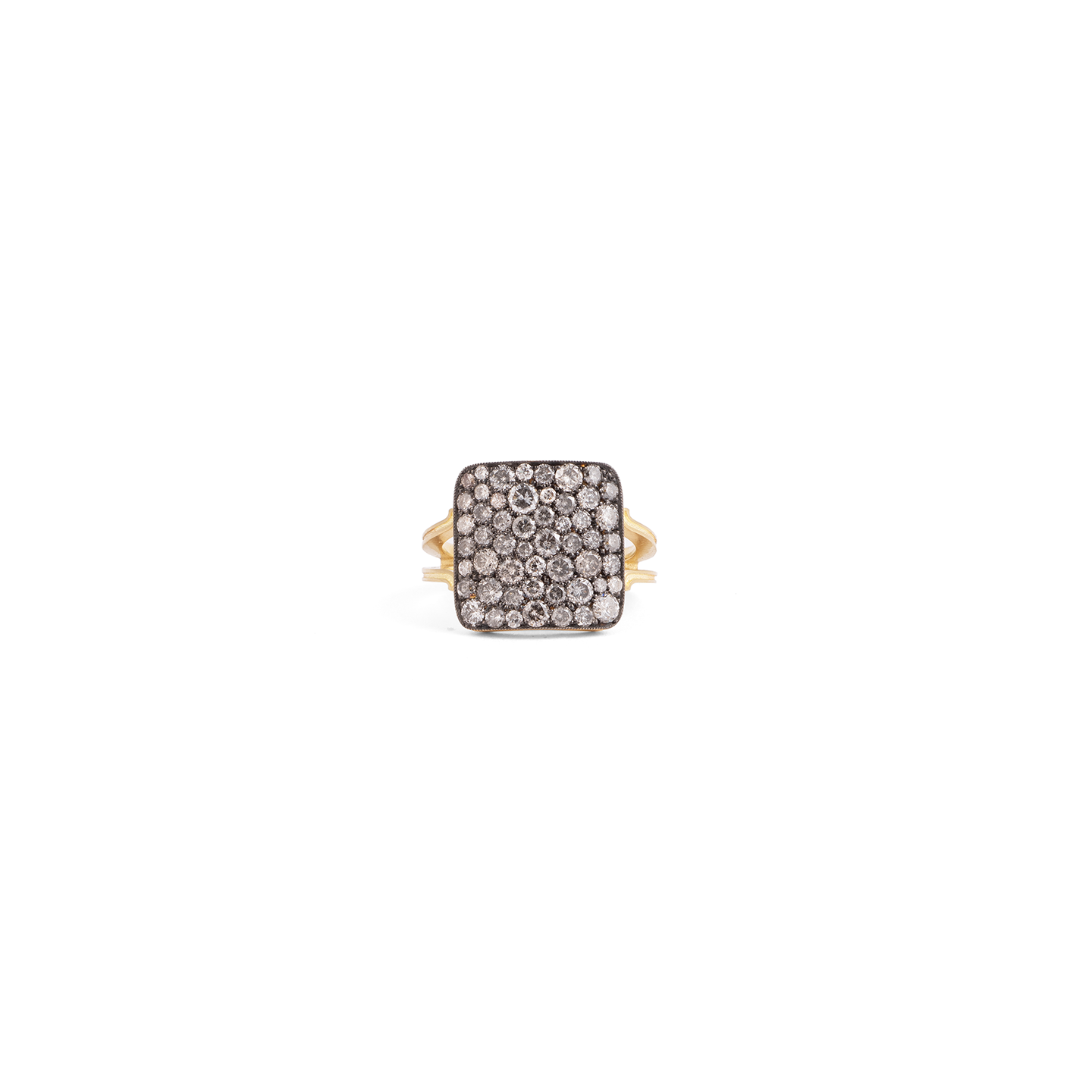 Sylva & Cie Small Ten Table Ring with Grey Diamonds