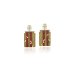 Silvia Furmanovich Window Bamboo Earrings with Green Onyx, Red Jasper, Prasiolite, and Diamond