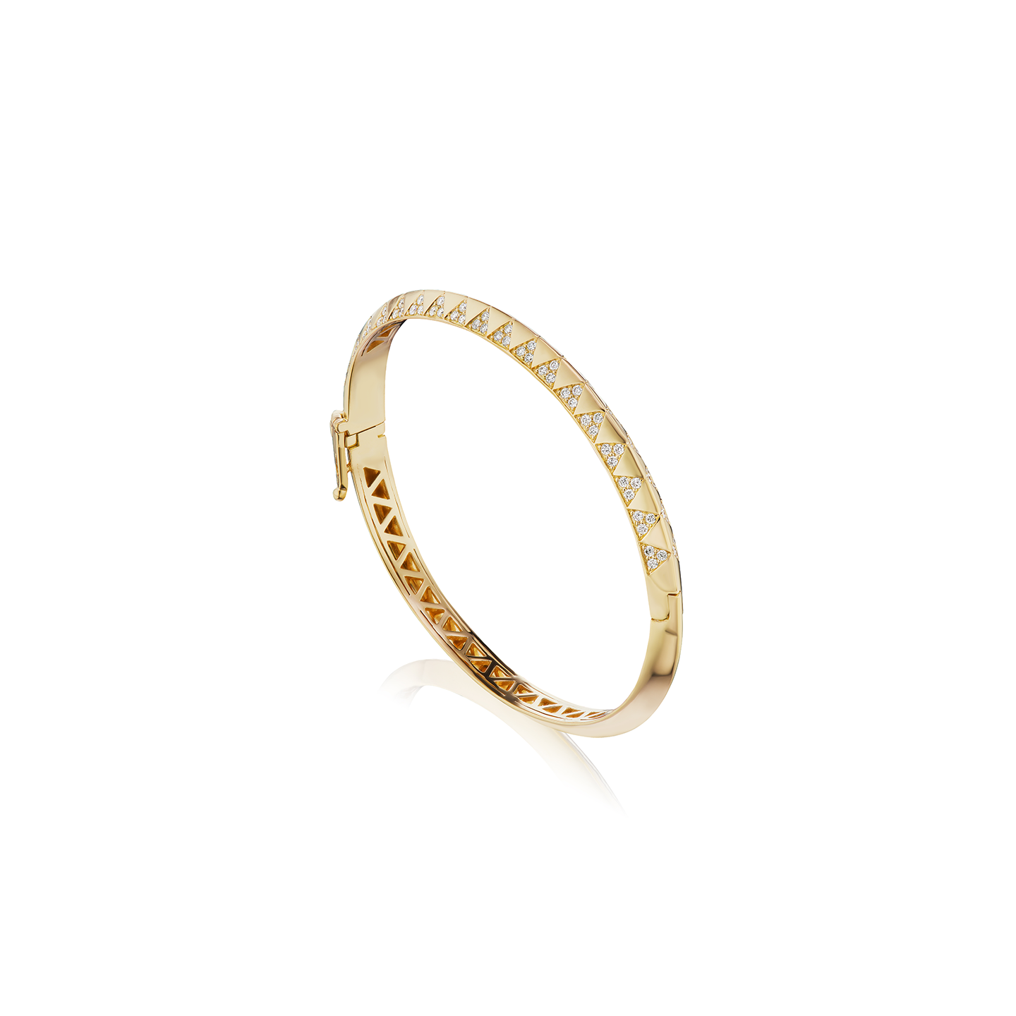 Harwell Godfrey Knife Edge Bangle with Diamonds