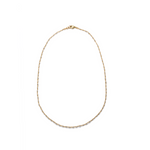 Caroline Ellen Tiny Light Grey Diamond Rondelle Bead Wrap Necklace