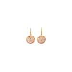 Caroline Ellen Pave Cognac Diamond Lentil Earrings