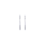 Caroline Ellen Flat Palladium White Gold Hoops