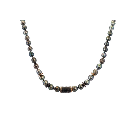 Dezso One-of-a-Kind Classic Pearl Puka Necklace