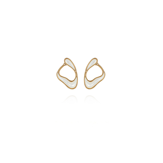 Fernando Jorge 'Stream' Loop Earrings with Mother of Pearl