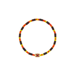 Luis Morais Enameled Ruby Ingot on Beaded Bracelet