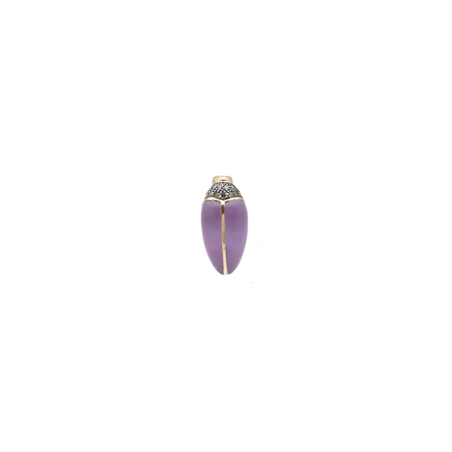 Bibi Van Der Velden Mini Scarab Amethyst Stud - Single