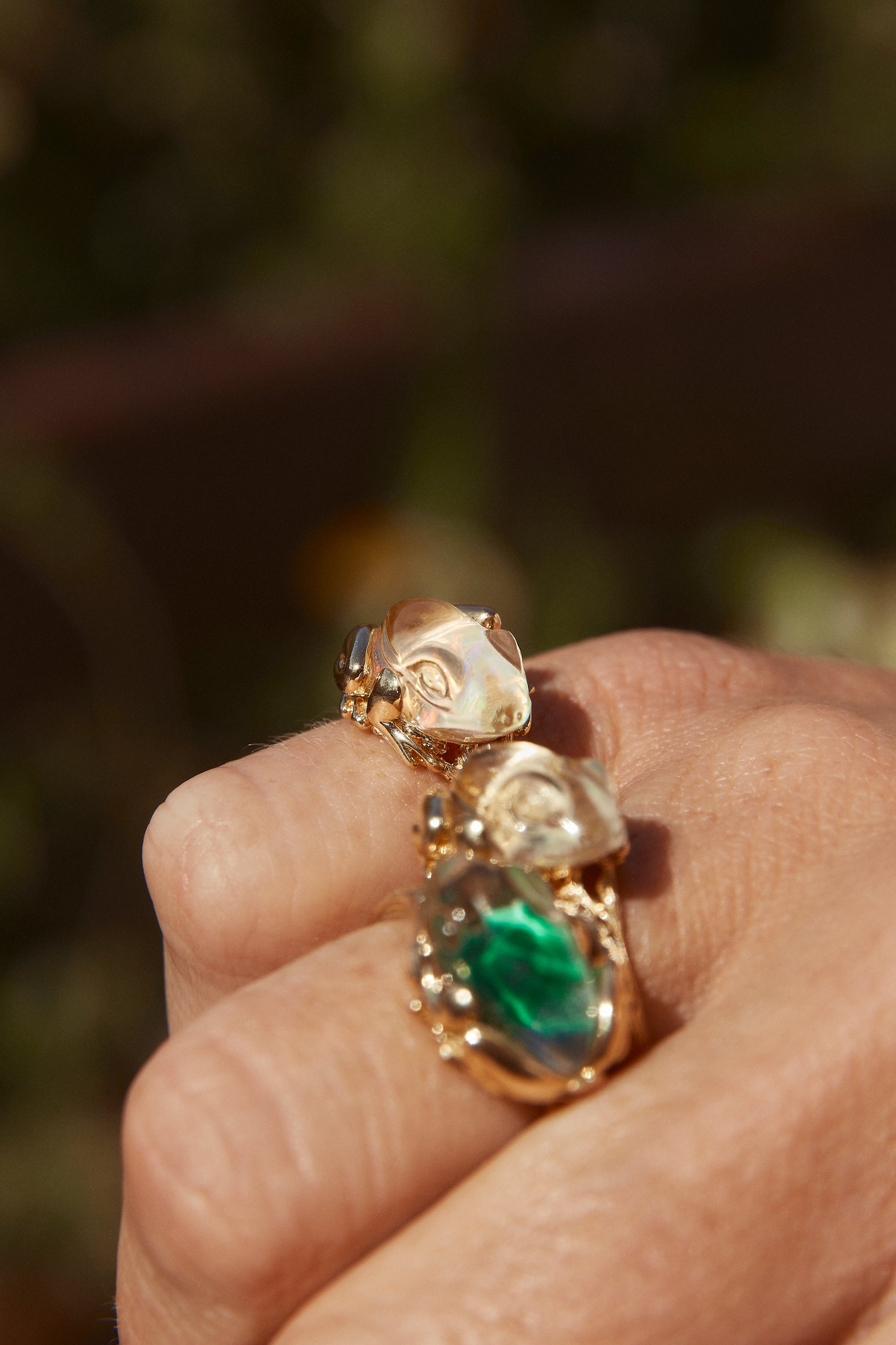 Bibi Van Der Velden Frog Opal Stacking Ring