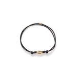 Luis Morais 'Fuck' Bolt Bead on Black Cord Bracelet