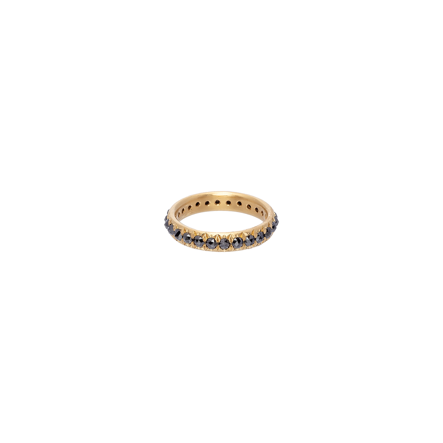 Caroline Ellen Wide Pave Black Diamond Ring
