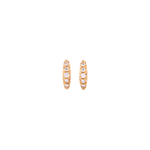 Caroline Ellen Curved Mini Diamond Hoop Studs