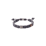 Shamballa Jewels 10mm Ceramic and Brown Sapphire Lock Bracelet