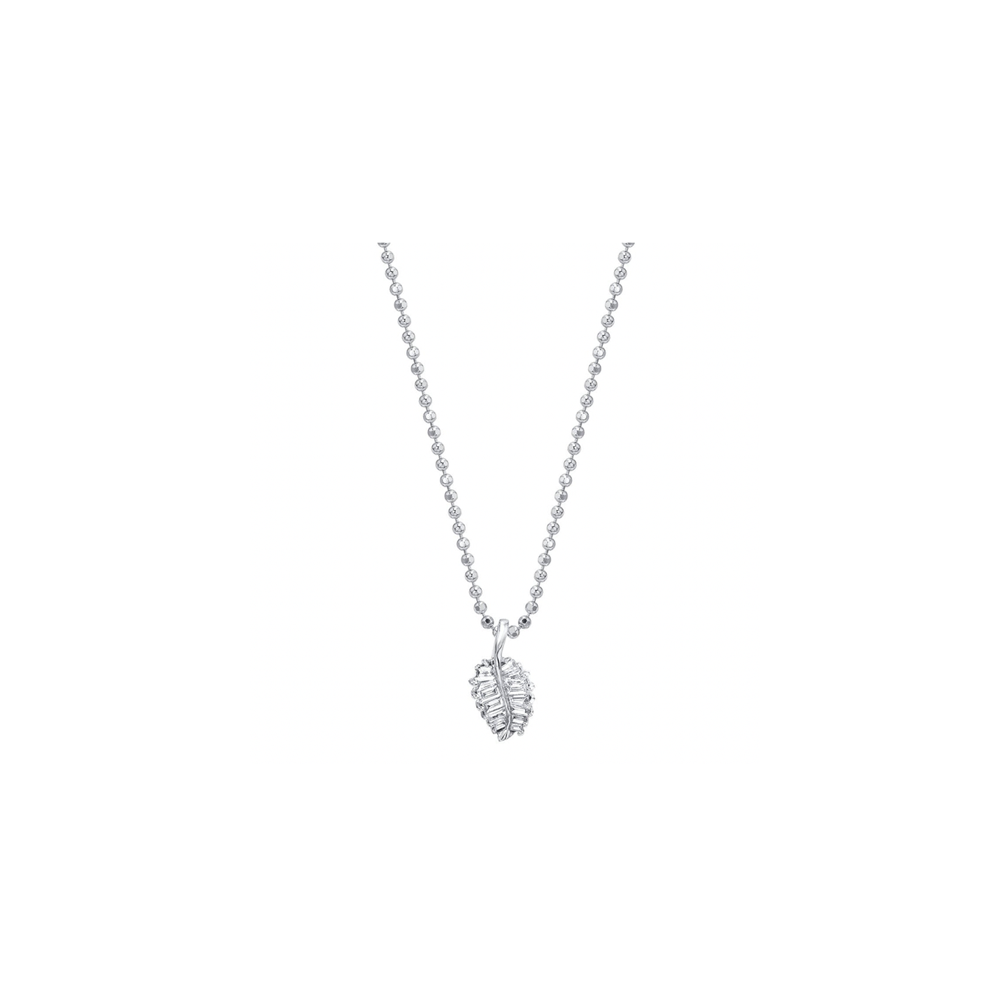 Anita Ko Small Palm Leaf Diamond Necklace