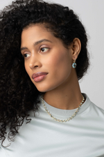Irene Neuwirth 'Gemmy Gem' One-of-a-Kind Aquamarine Huggies