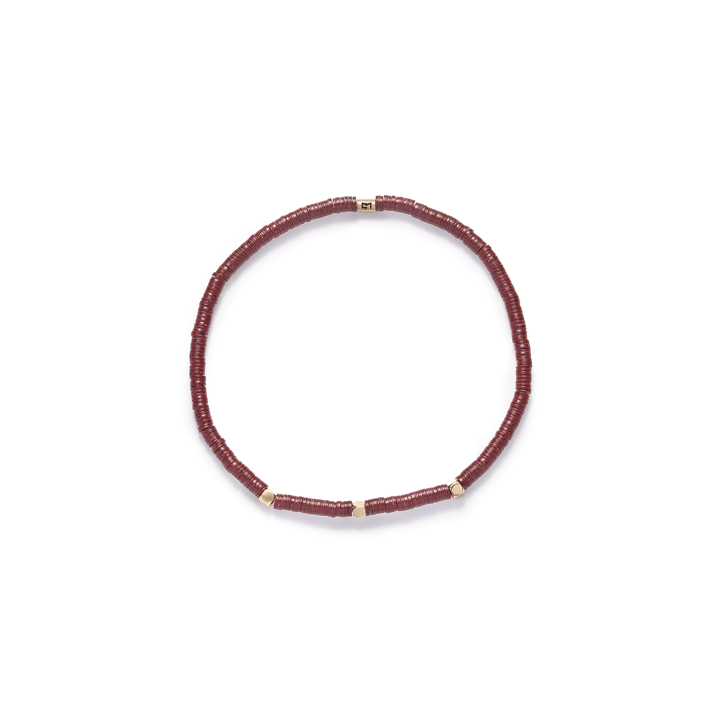 Luis Morais Three 14k Yellow Gold Mini Tetras on Vinyl Beaded Bracelet