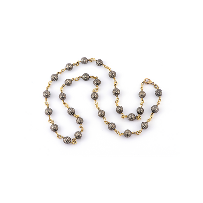 Sylva & Cie Diamond Bead Necklace