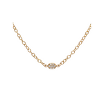 Caroline Ellen Chain Necklace with Diamond Nugget