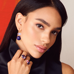 Irene Neuwirth 'Gumball' One-of-a-Kind Lapis Sphere and Tanzanite Earrings