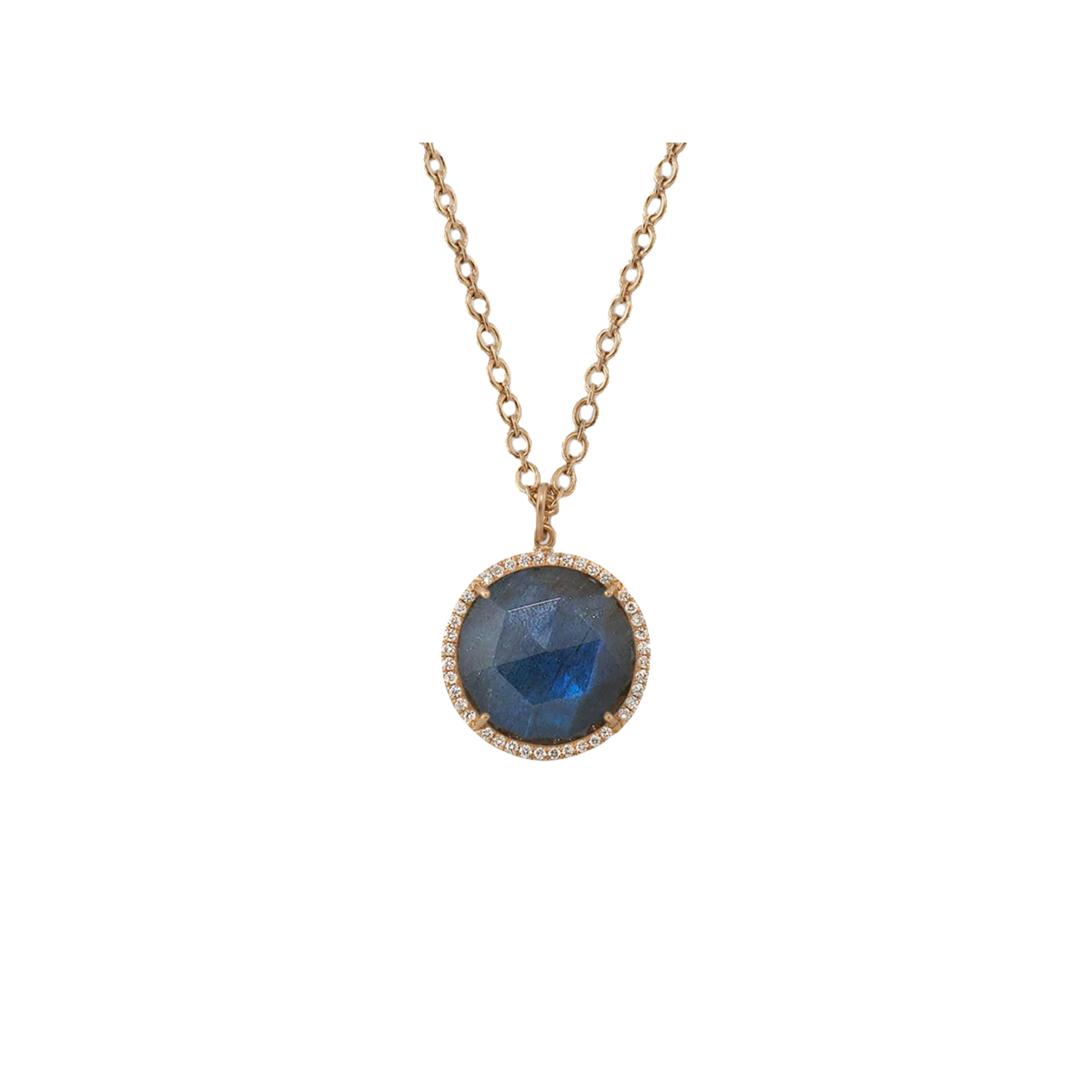 Irene Neuwirth Pave Halo Large 'Classic' Labradorite Necklace