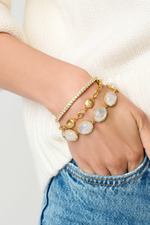 Caroline Ellen Star Set Diamond Nugget Station Bracelet
