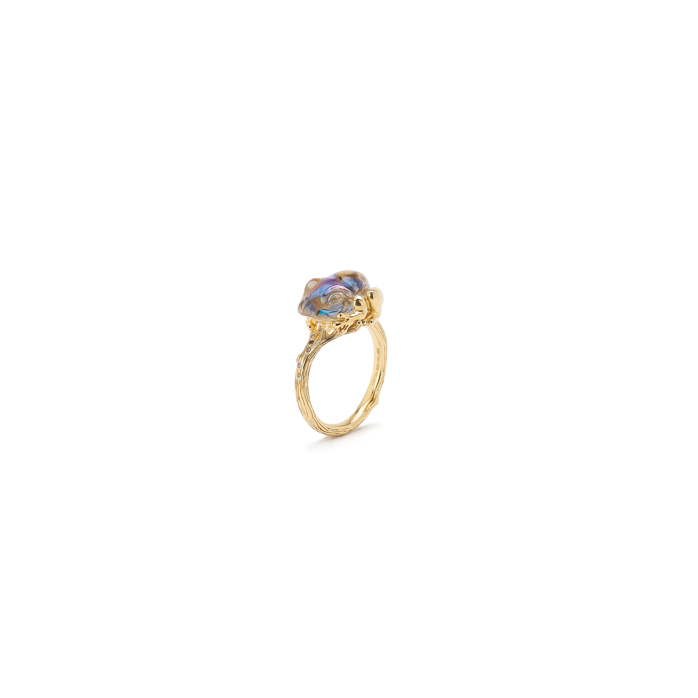 Bibi Van Der Velden Frog Abalone Stacking Ring