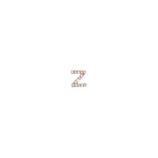 Kai Linz Diamond Initial 'Z' Single Stud Earring