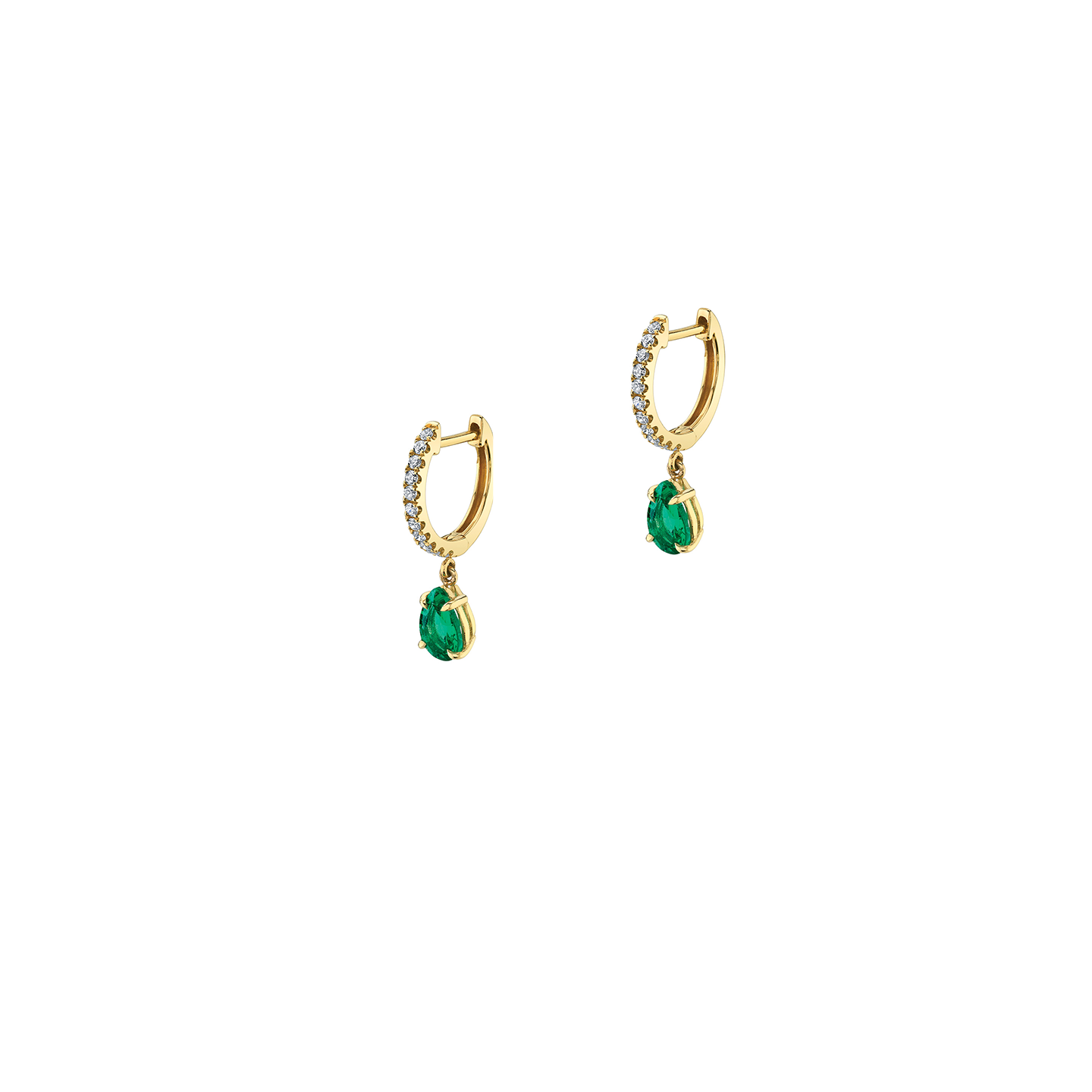 Anita Ko Emerald Drop Huggie Earring