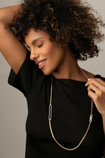 Nikos Koulis 'Feelings' Necklace with Baguette and Round Cut Diamonds