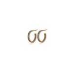 Caroline Ellen Pave Sapphire Hoop Earrings