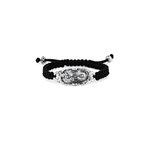 Hoorsenbuhs Sacred Plate Bracelet on Black Macrame- 8"