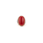 Sylva & Cie Gilded Age Coral Ring with Diamonds